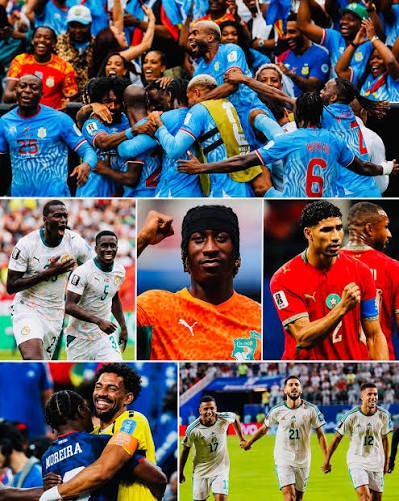 Tableau récapitulatif des Nations africaines qualifiées pour les 16è de finale