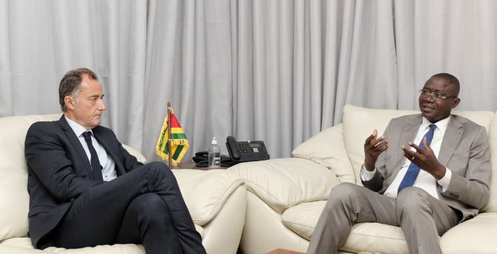 Entretien entre Frédéric Chloé et Col. Awaté Hodabalo, Ministre en charge de l'administration territoriale du Togo